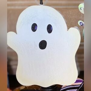 Metal Ghost Mini Charm with Galvanized Frame